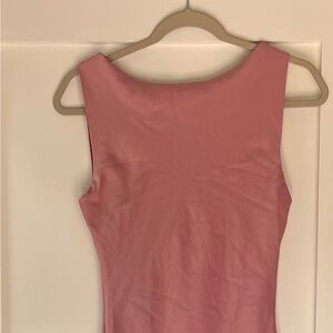 Missguided Pink Strapless Dress